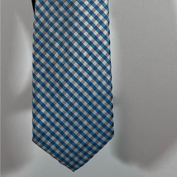 Saddlebred Handmade Neckwear Tie Blue & White 60 inches - Picture 1 of 10